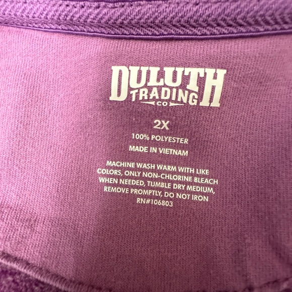 Duluth Trading Co Full Zip Fleece Jacket ZipperPockets Women's 2XL Lilac Purple - Picture 5 of 11